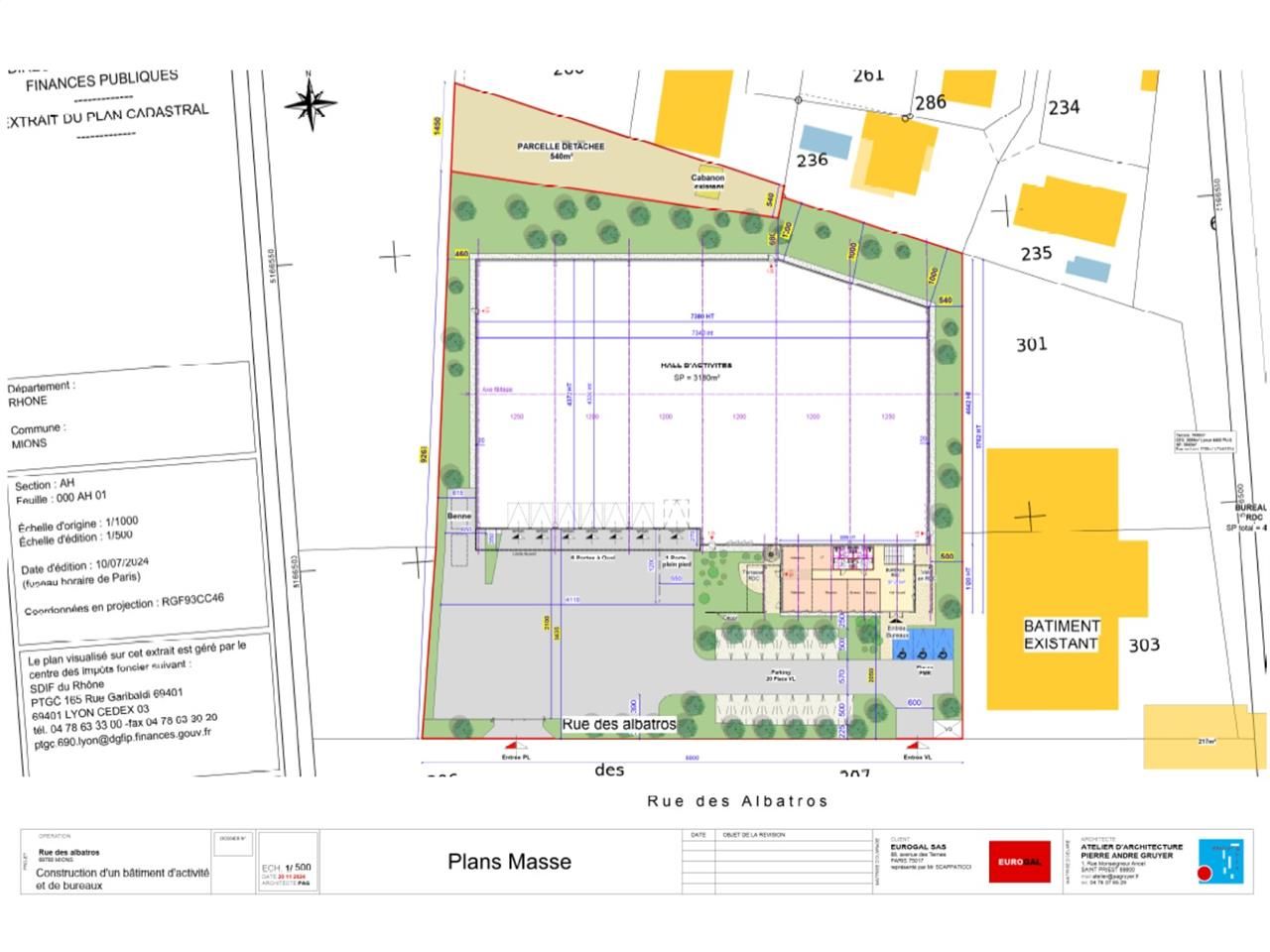 Location entrepots 3643 m² divisibles à partir de 215 m²