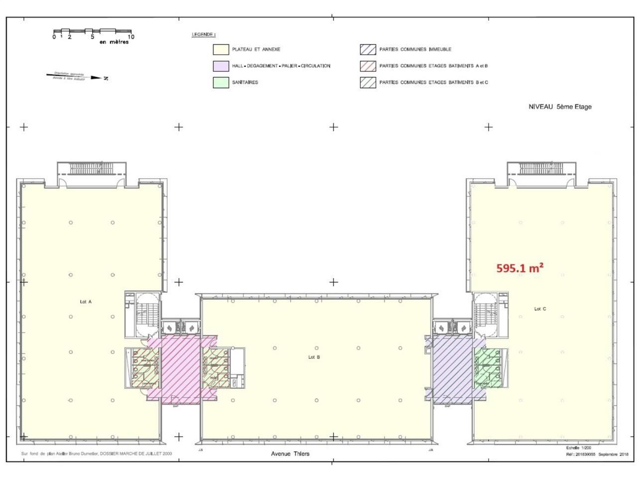 Location bureaux 1655 m² divisibles à partir de 465 m²