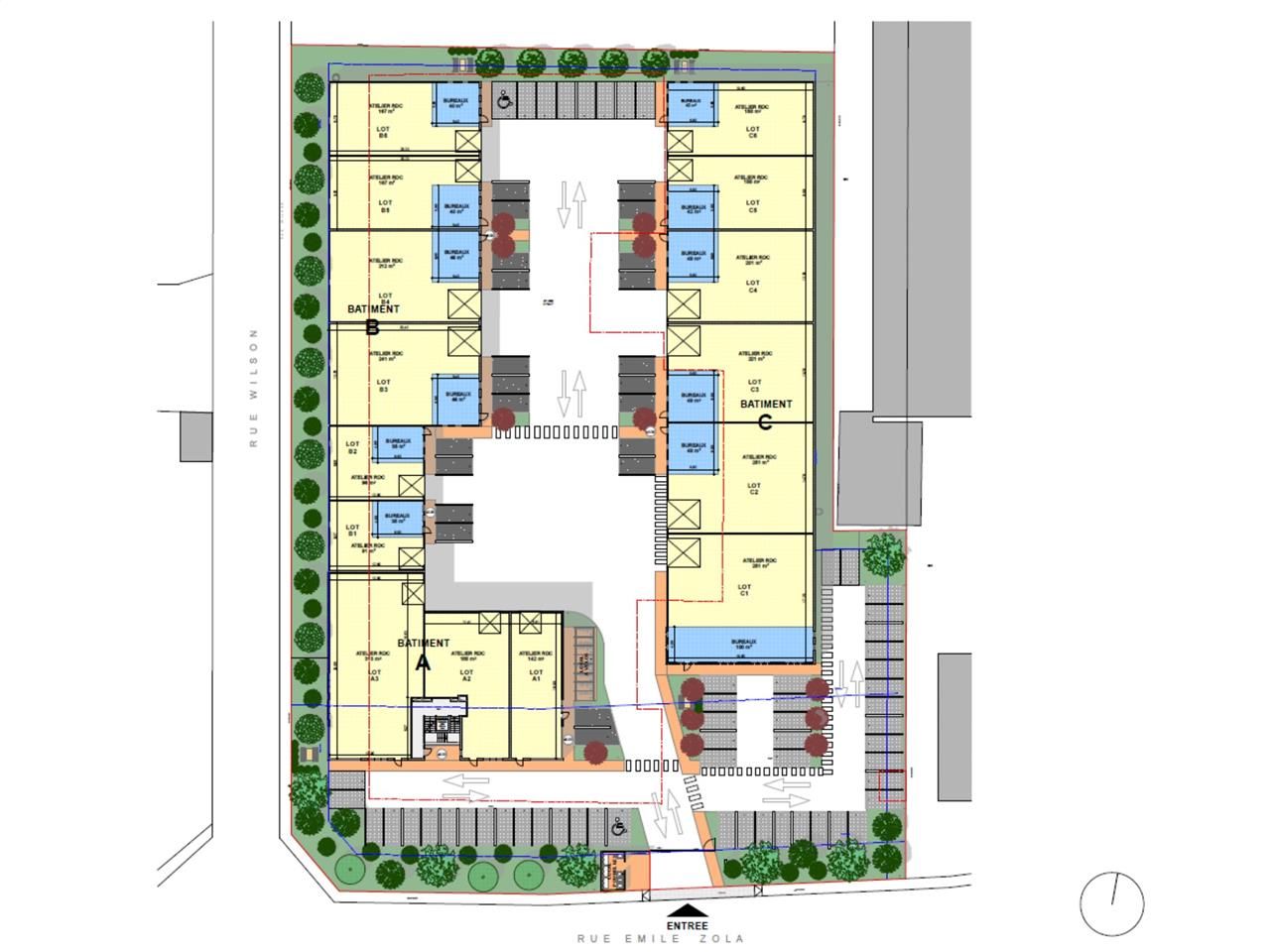 Location entrepots 325 m² non divisibles