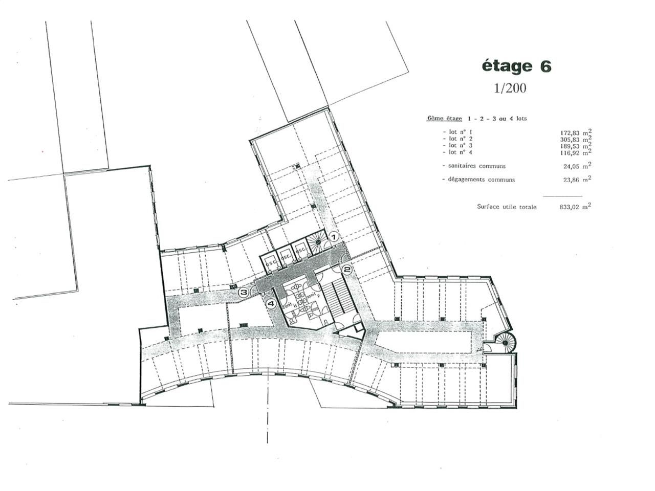 Vente bureaux 1494 m² divisibles à partir de 661 m²