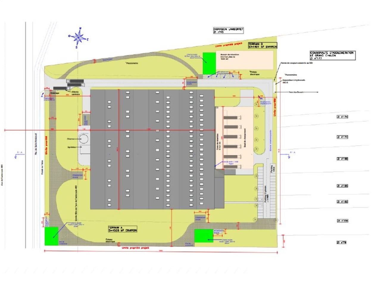 Location entrepots 12033 m² non divisibles