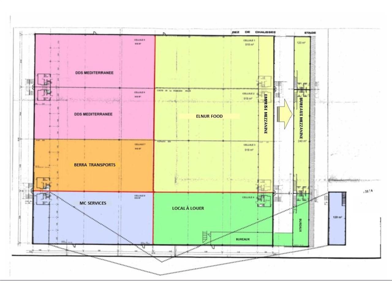 Location entrepots 1150 m² non divisibles