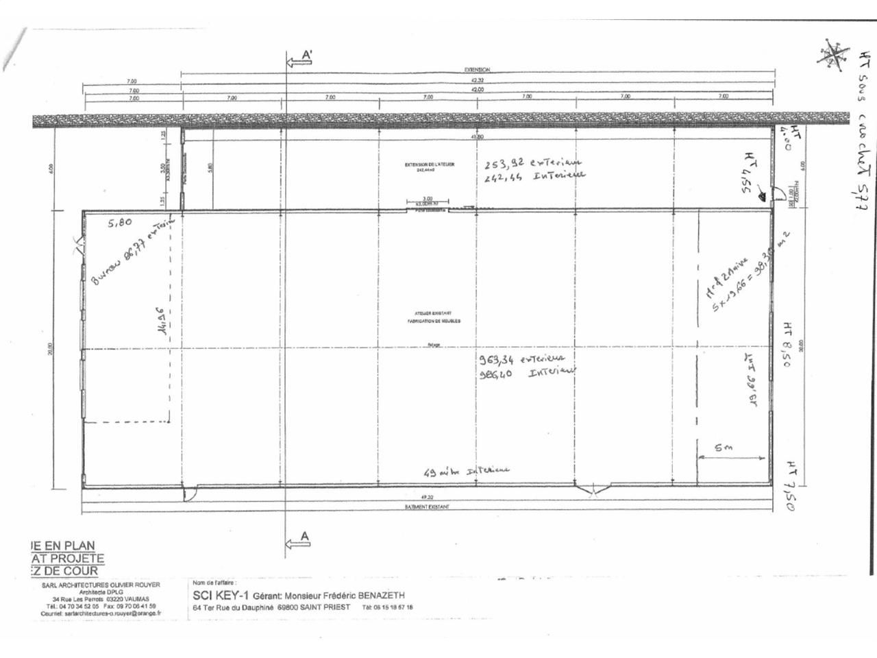 Location entrepots 1250 m² non divisibles