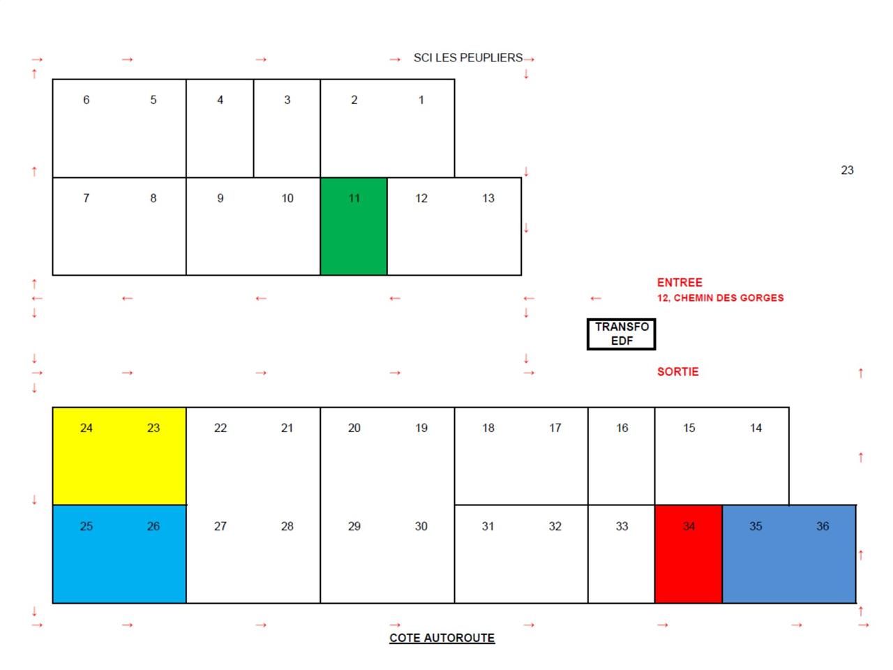 Location entrepots 1972 m² divisibles à partir de 206 m²