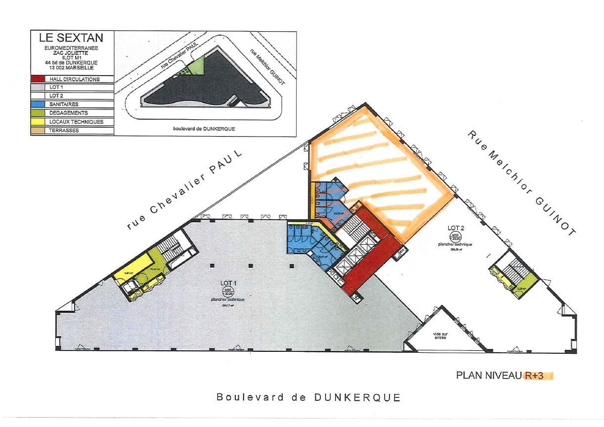 Location bureaux 562 m² non divisibles