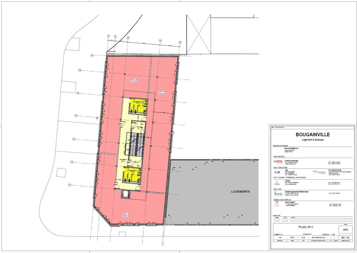 Location bureaux 611 m² non divisibles