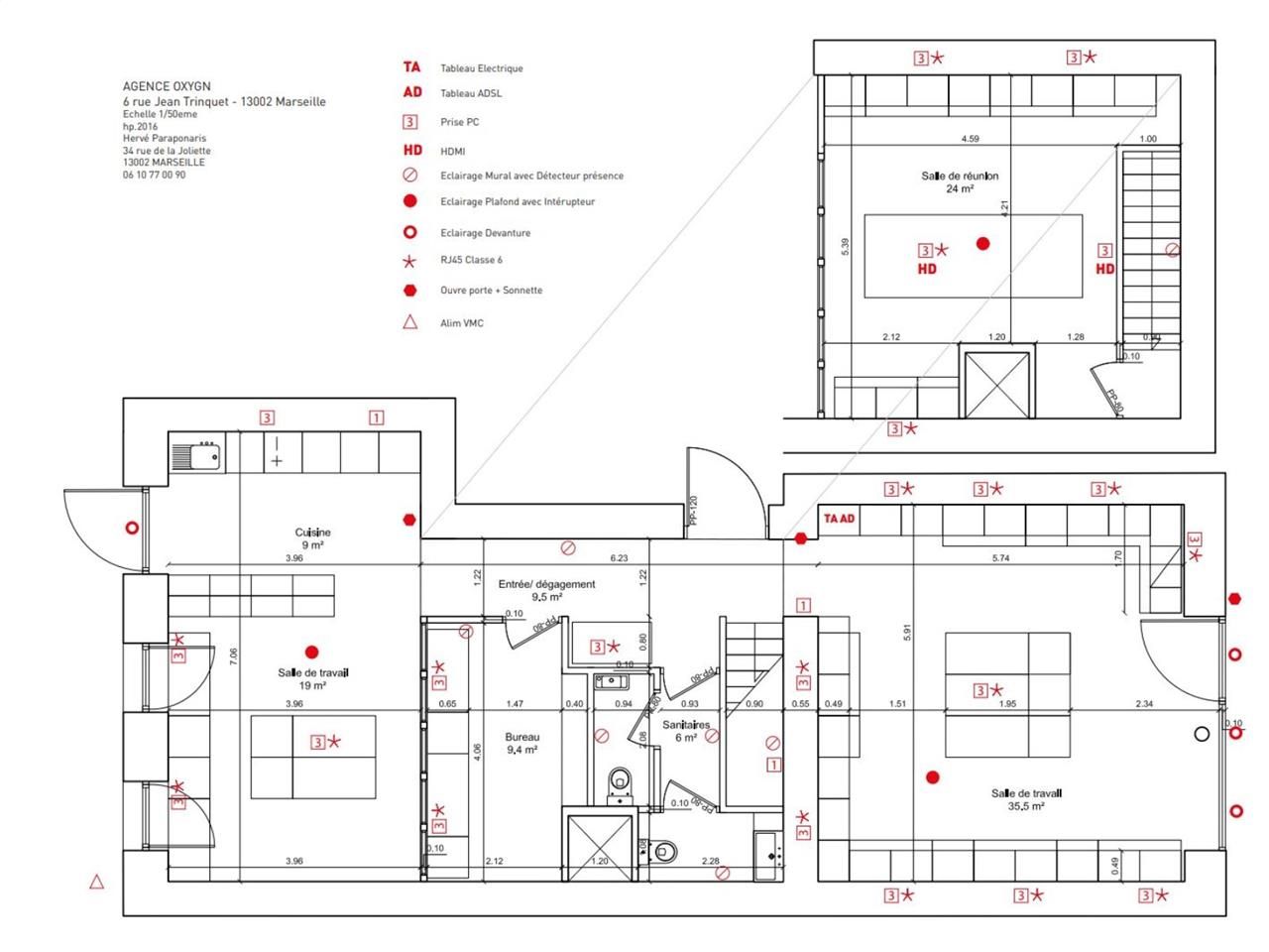 Vente bureaux 112 m² non divisibles