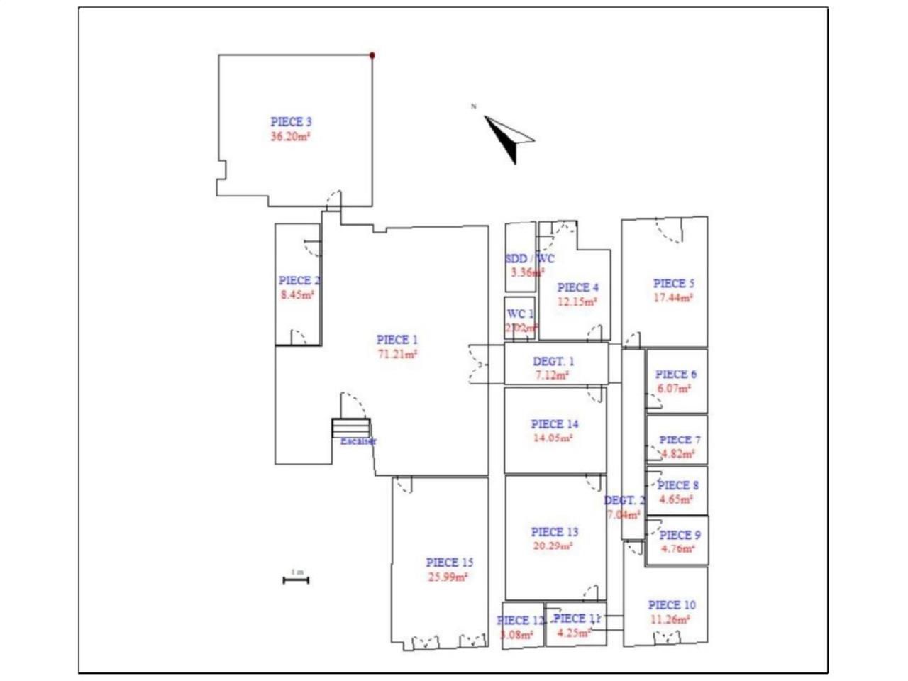 Location bureaux 265 m² non divisibles