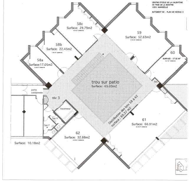 Location bureaux 318 m² non divisibles