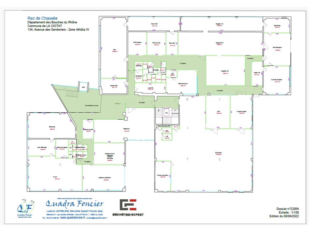 Vente bureaux 2757 m² non divisibles