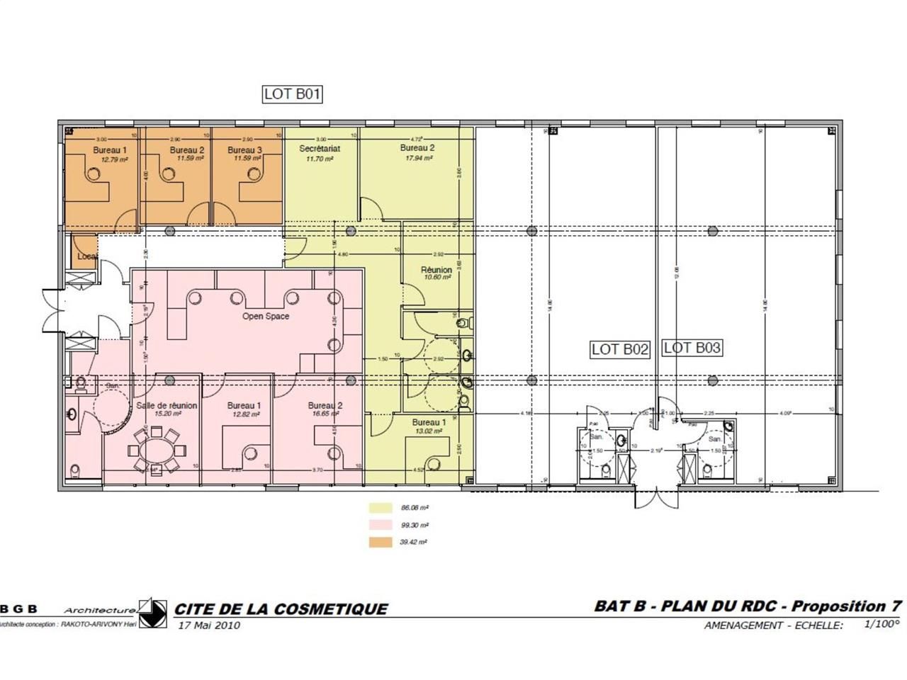 Location bureaux 145 m² non divisibles