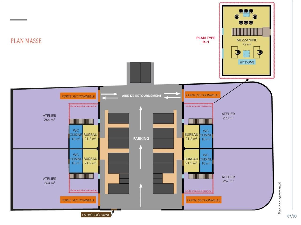 Location entrepots 1461 m² divisibles à partir de 357 m²