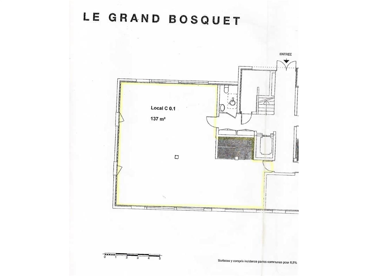 Location bureaux 137 m² non divisibles