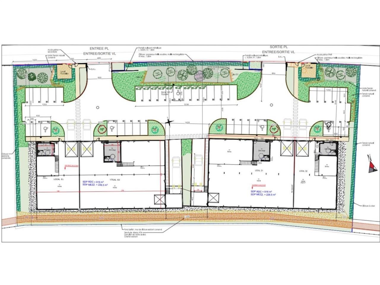 Vente entrepots 1142 m² divisibles à partir de 377 m²