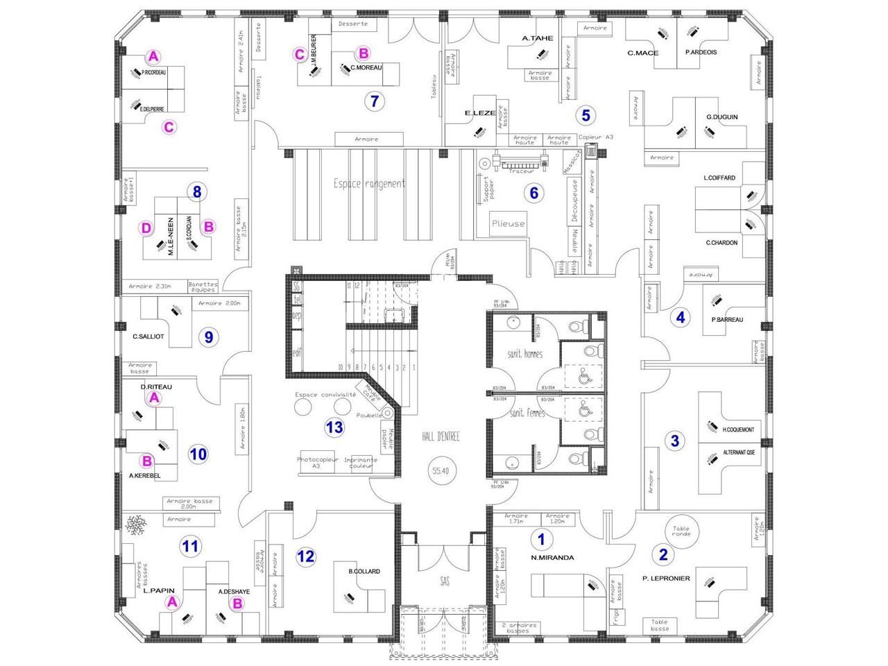 Location bureaux 465 m² non divisibles