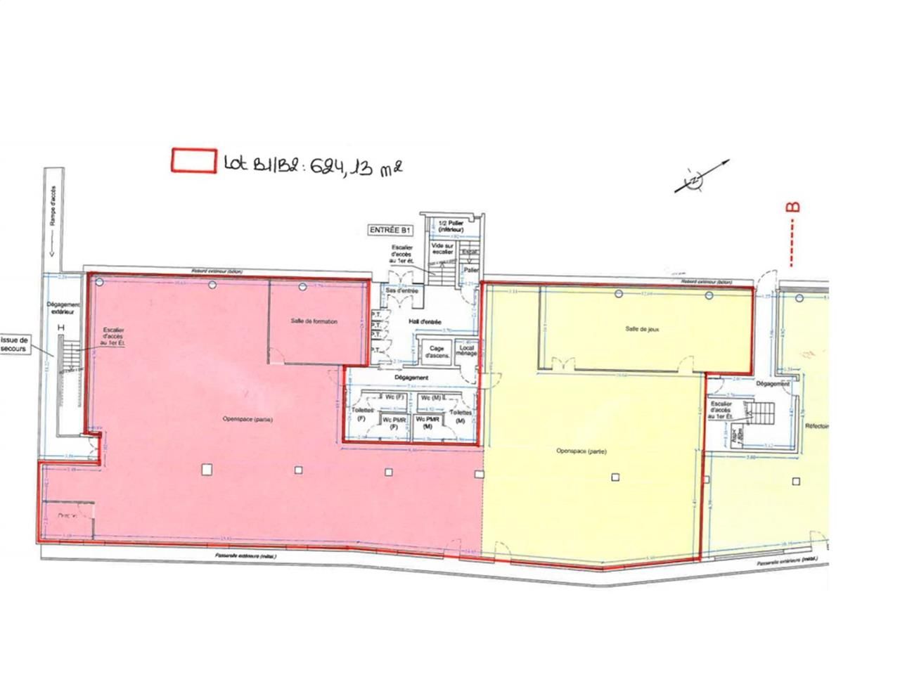 Location bureaux 2475 m² divisibles à partir de 265 m²