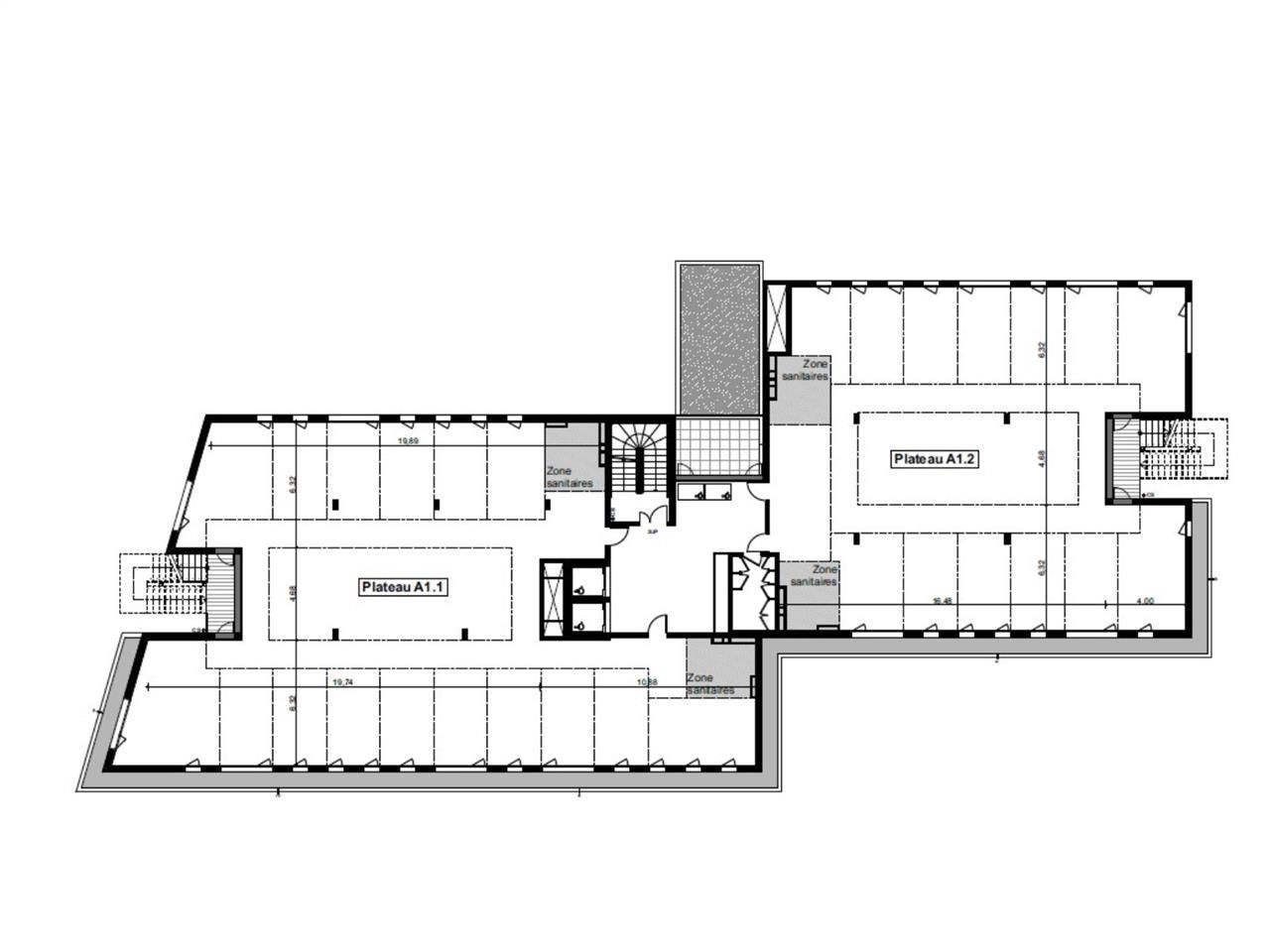 Location bureaux 442 m² non divisibles
