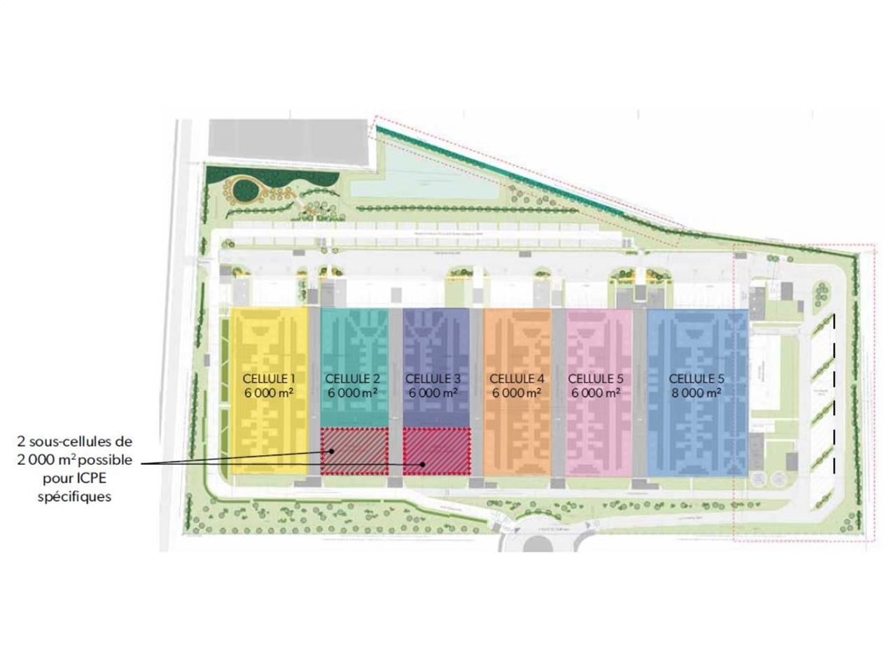 Location entrepots 38094 m² divisibles à partir de 6000 m²