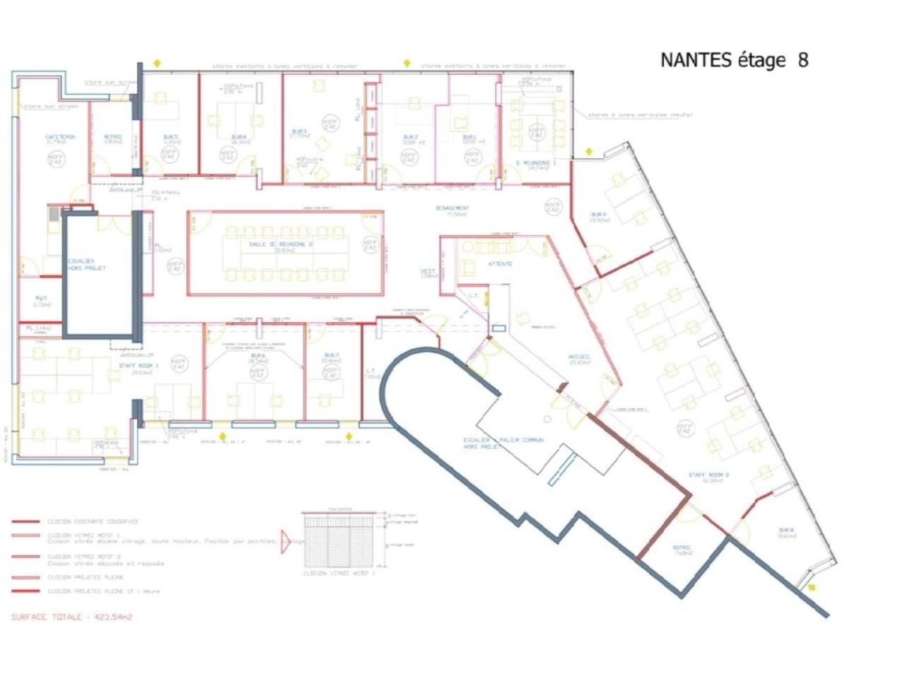 Location bureaux 401 m² non divisibles