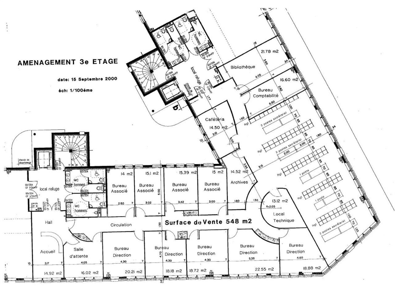 Vente bureaux 542 m² divisibles à partir de 205 m²