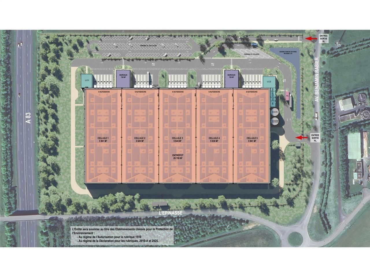 Location entrepots 31712 m² divisibles à partir de 12000 m²