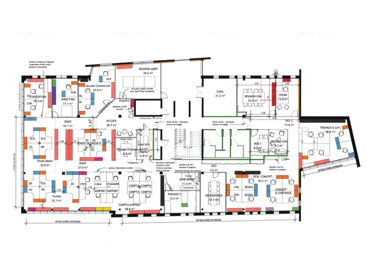Location bureaux 645 m² non divisibles