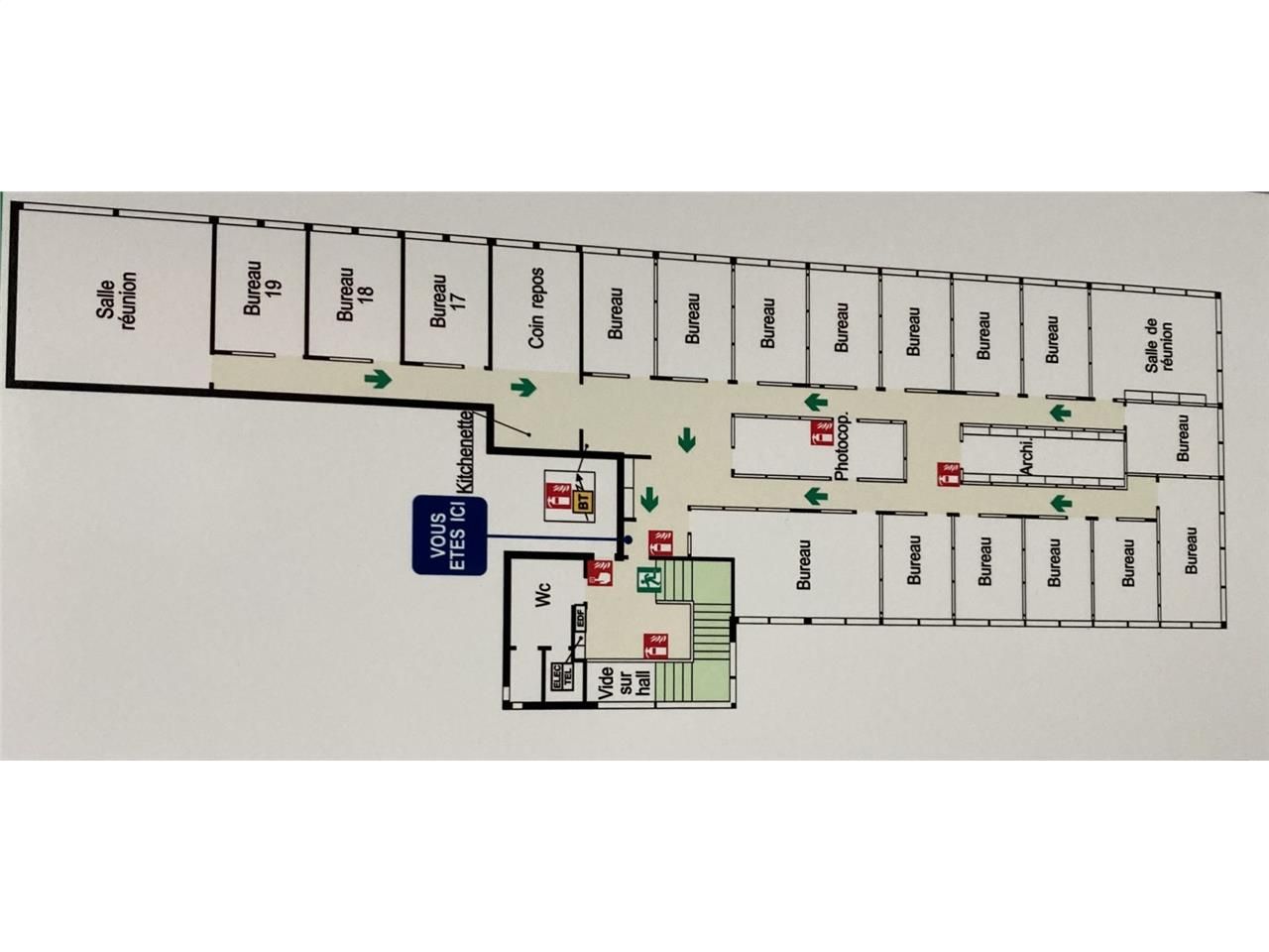 Location bureaux 380 m² non divisibles