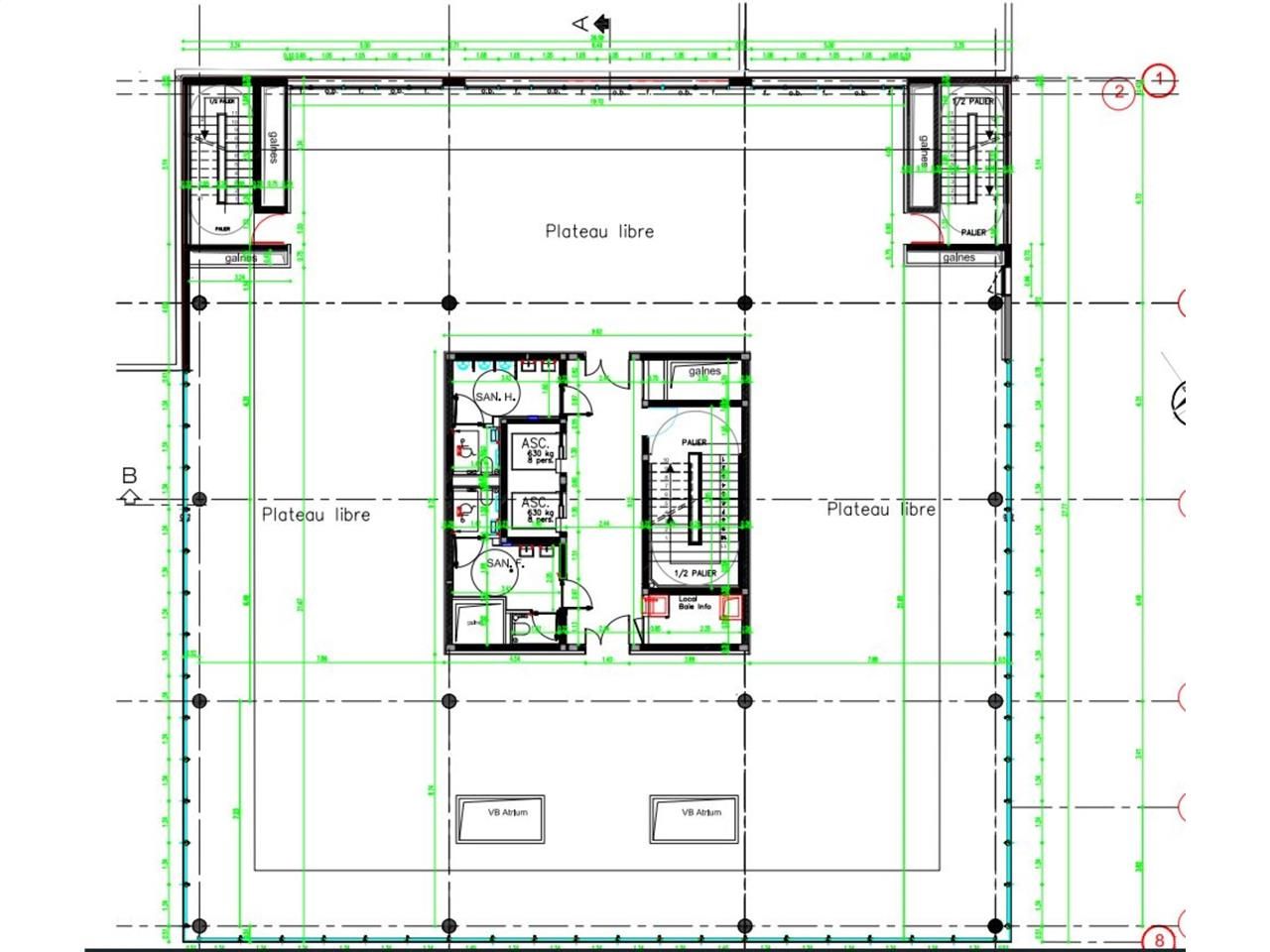 Location bureaux 2709 m² divisibles à partir de 612 m²
