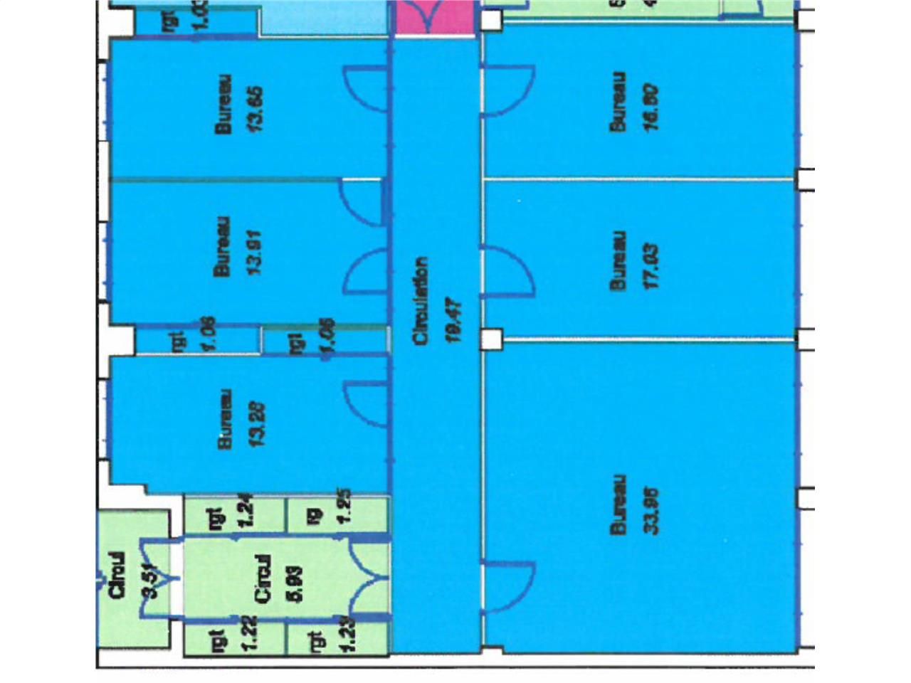 Location bureaux 179 m² non divisibles