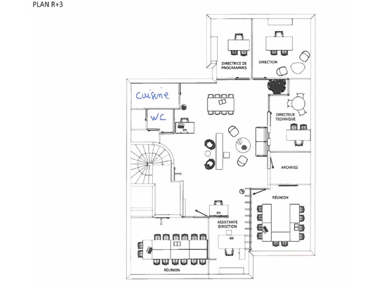 Location bureaux 68 m² non divisibles