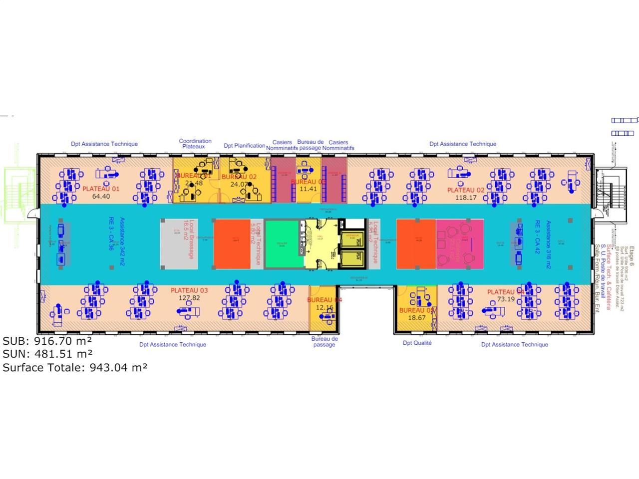 Location bureaux 1890 m² divisibles à partir de 944 m²
