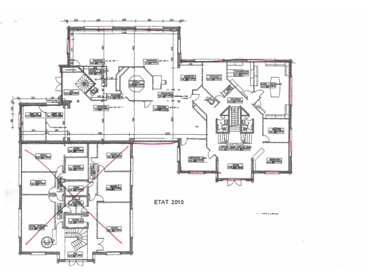 Vente bureaux 850 m² non divisibles