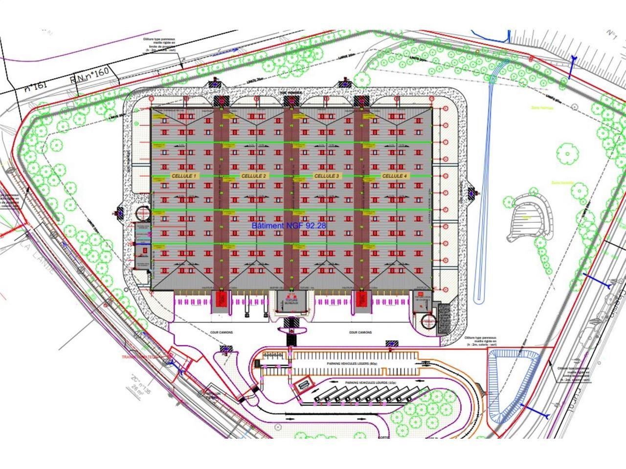 Location entrepots 25098 m² divisibles à partir de 12000 m²