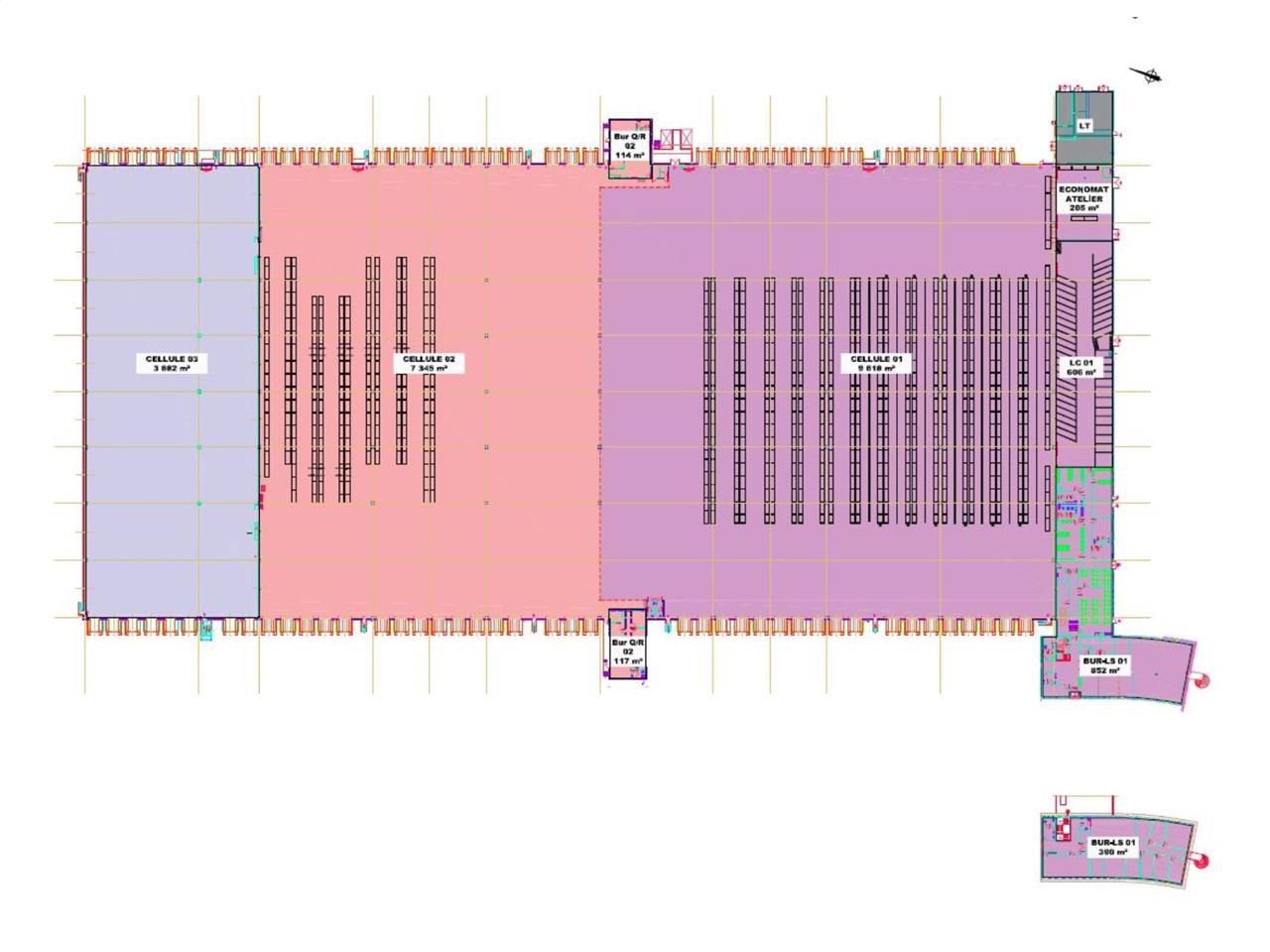Location entrepots 23699 m² divisibles à partir de 1480 m²