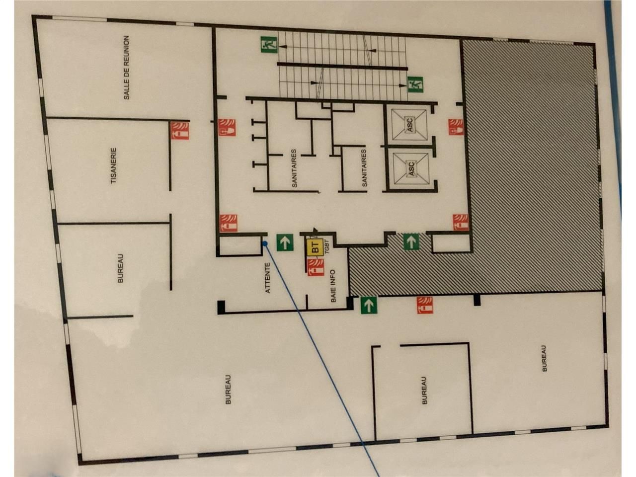 Location bureaux 280 m² non divisibles