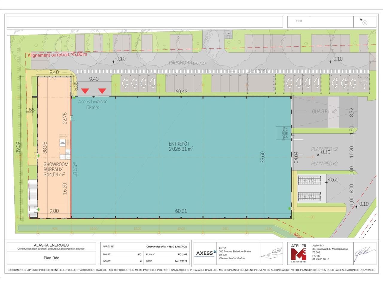 Location entrepots 2686 m² non divisibles