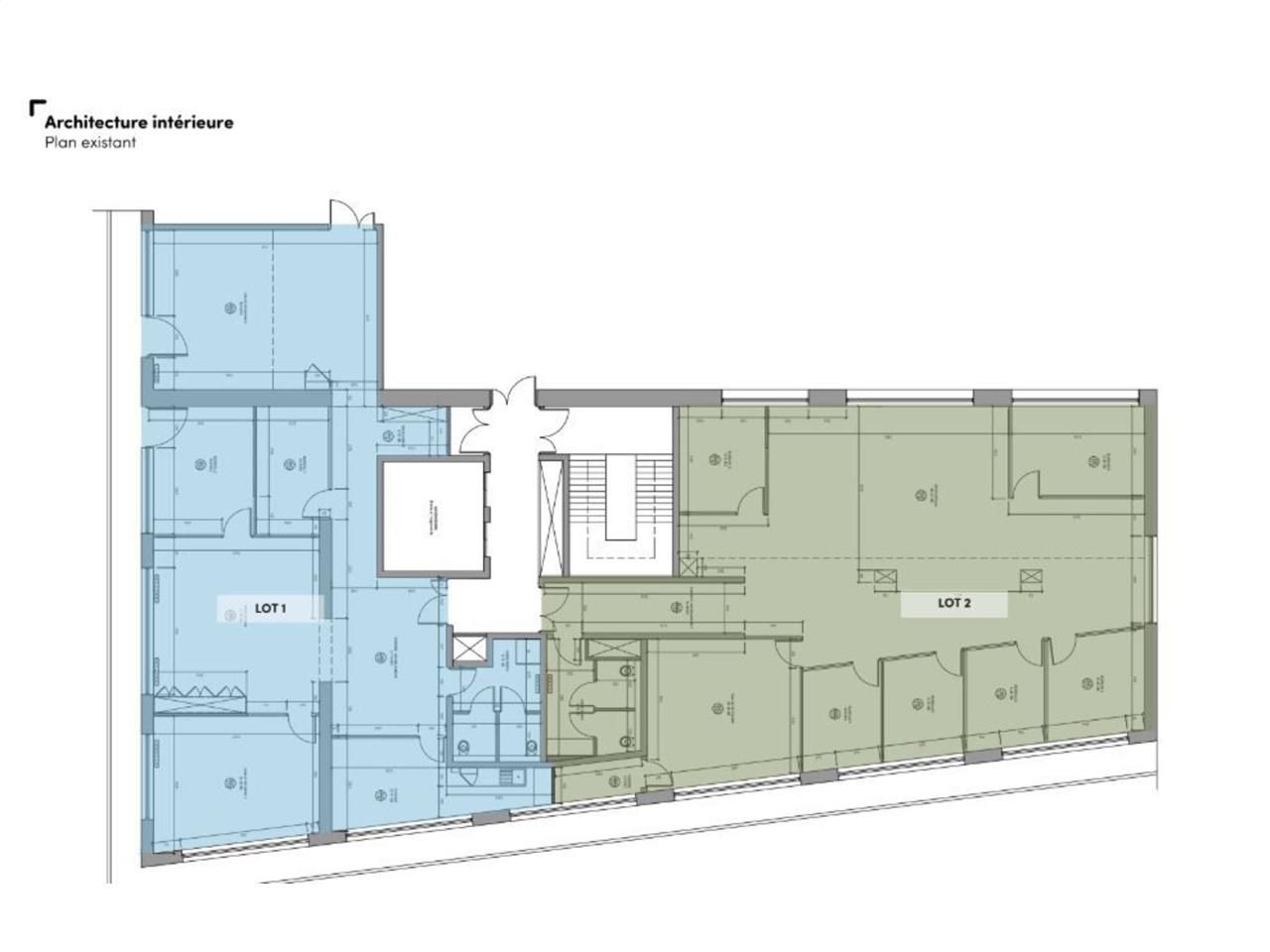 Location bureaux 220 m² non divisibles