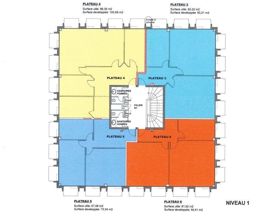 Location bureaux 74 m² non divisibles