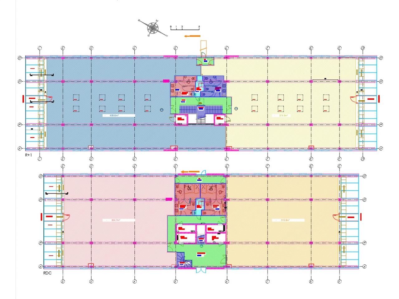Location bureaux 1616 m² divisibles à partir de 429 m²
