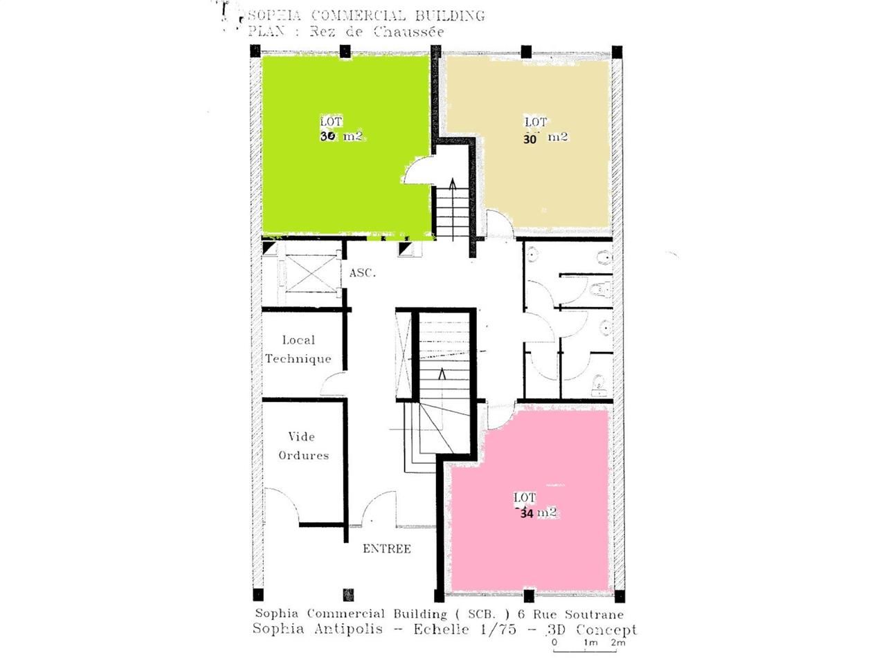 Location bureaux 34 m² non divisibles