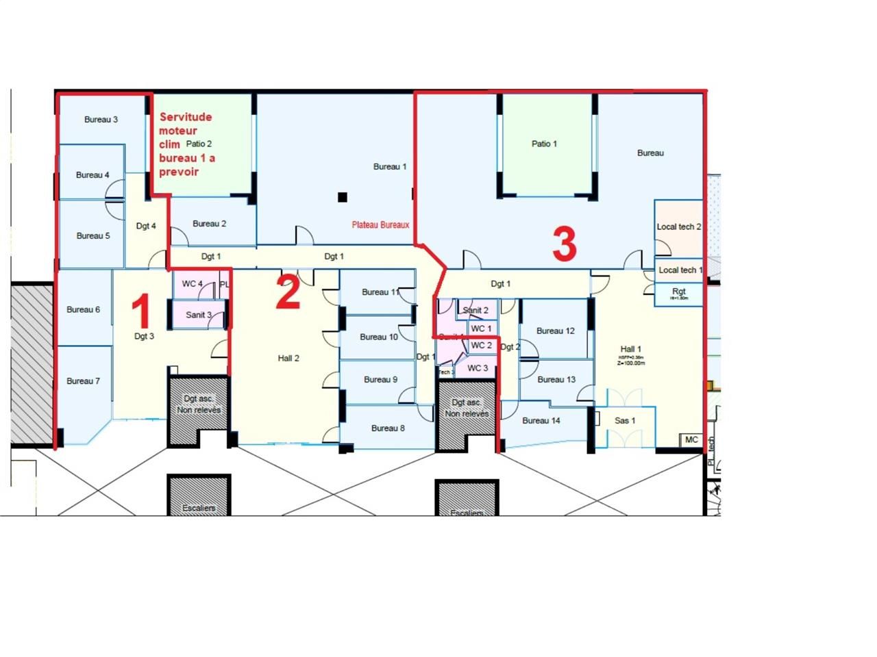 Vente bureaux 382 m² divisibles à partir de 179 m²