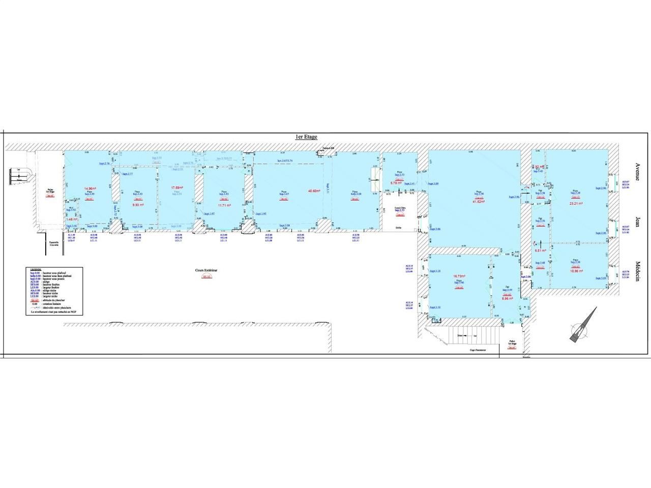 Location bureaux 212 m² non divisibles