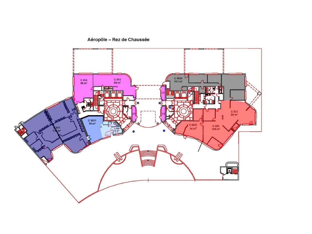 Location bureaux 707 m² divisibles à partir de 32 m²