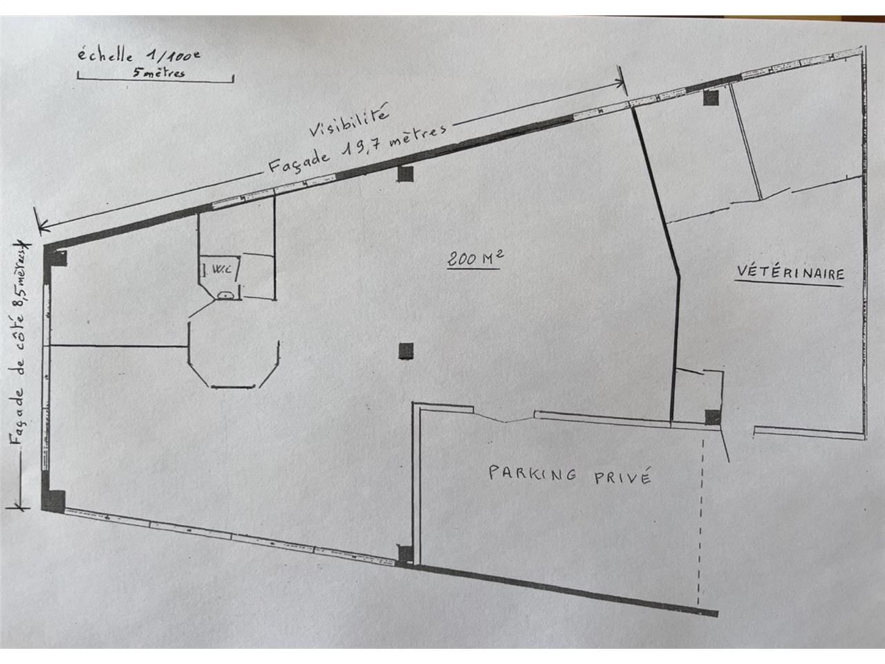 Location bureaux 200 m² non divisibles