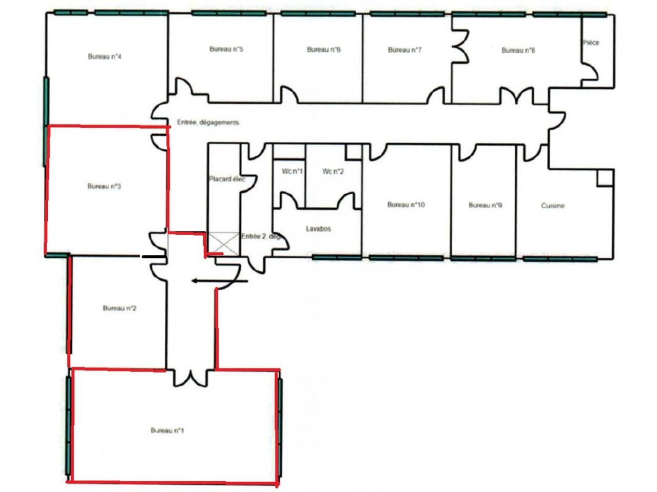Location bureaux 239 m² divisibles à partir de 28 m²