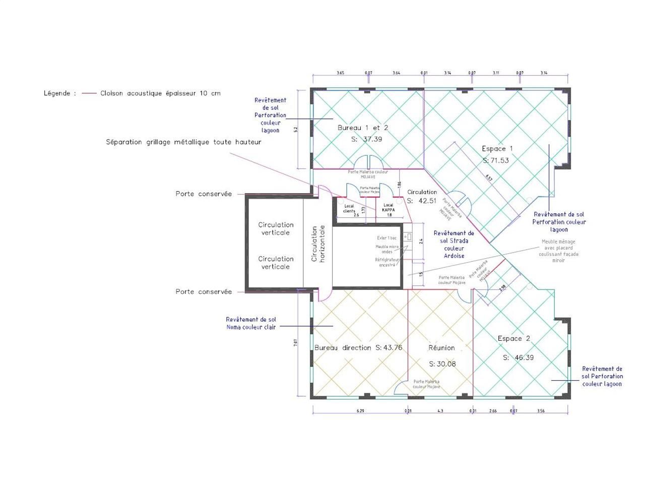 Vente bureaux 280 m² non divisibles