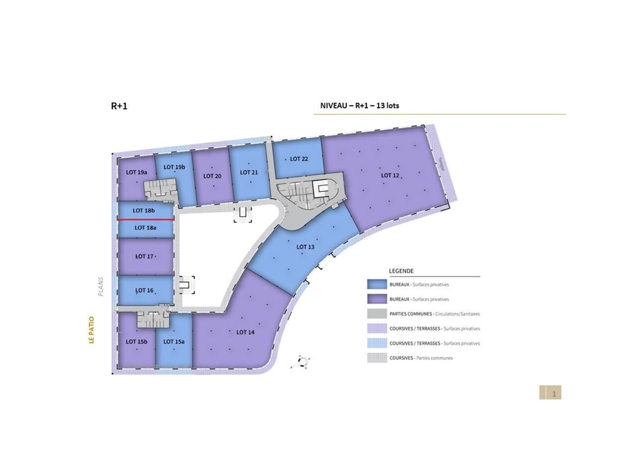 Location bureaux 4154 m² divisibles à partir de 457 m²