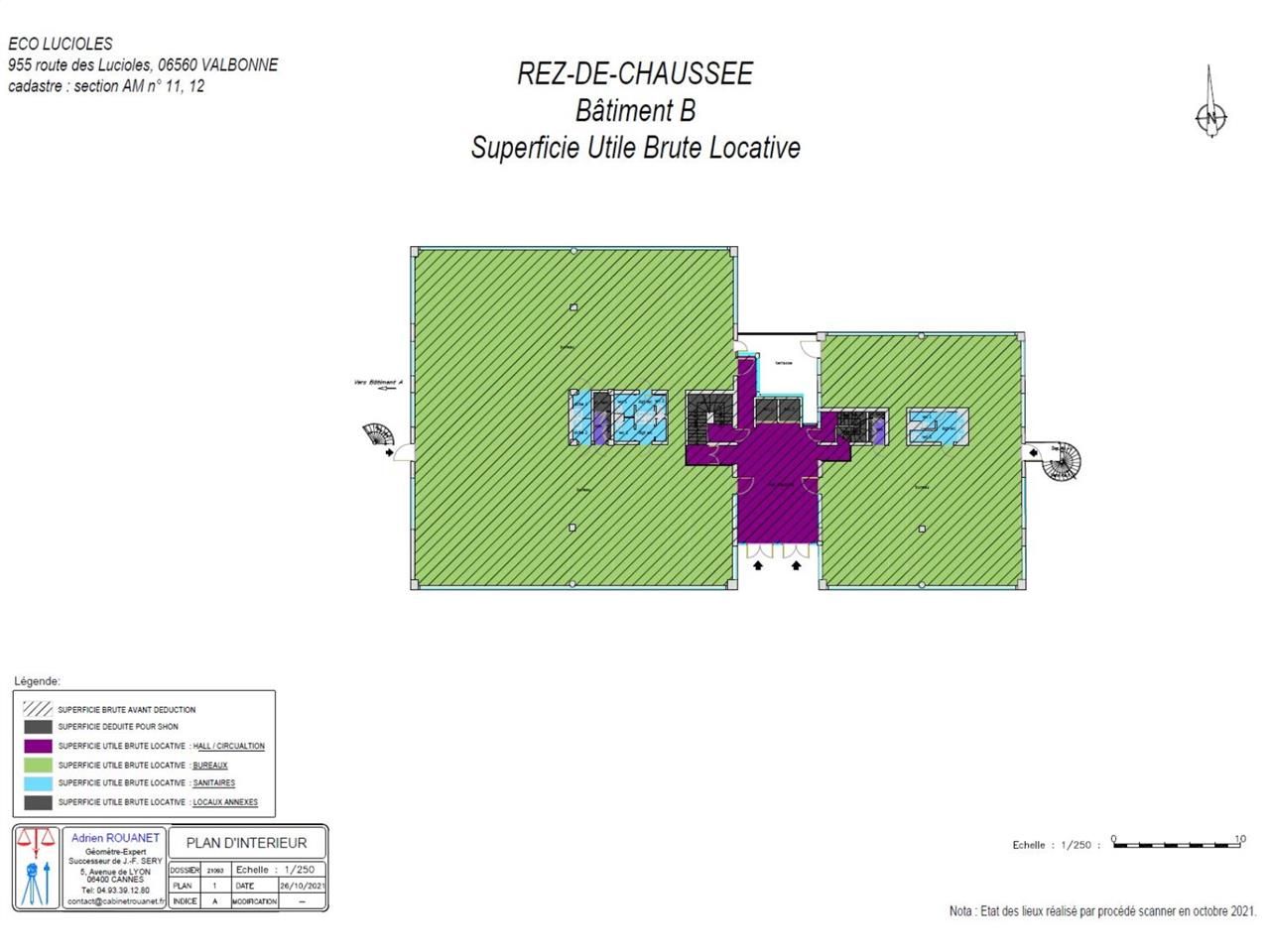 Location bureaux 223 m² non divisibles