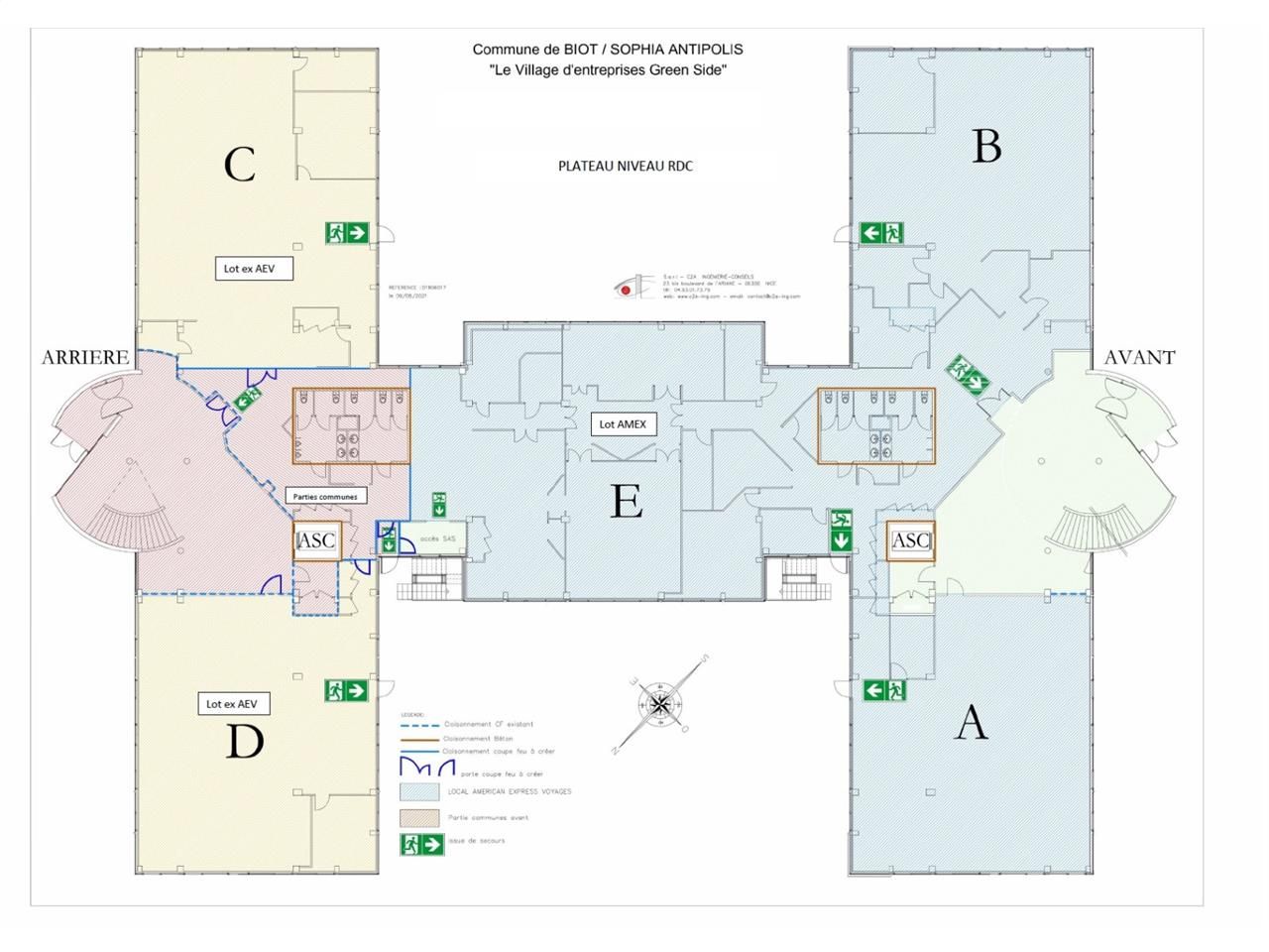 Location bureaux 288 m² non divisibles