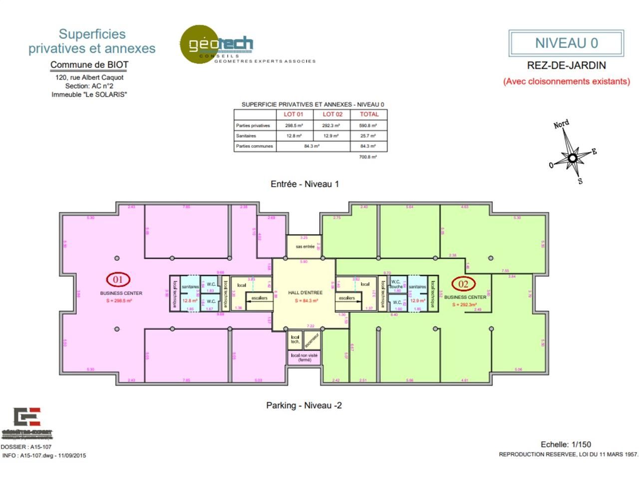 Location bureaux 698 m² divisibles à partir de 347 m²